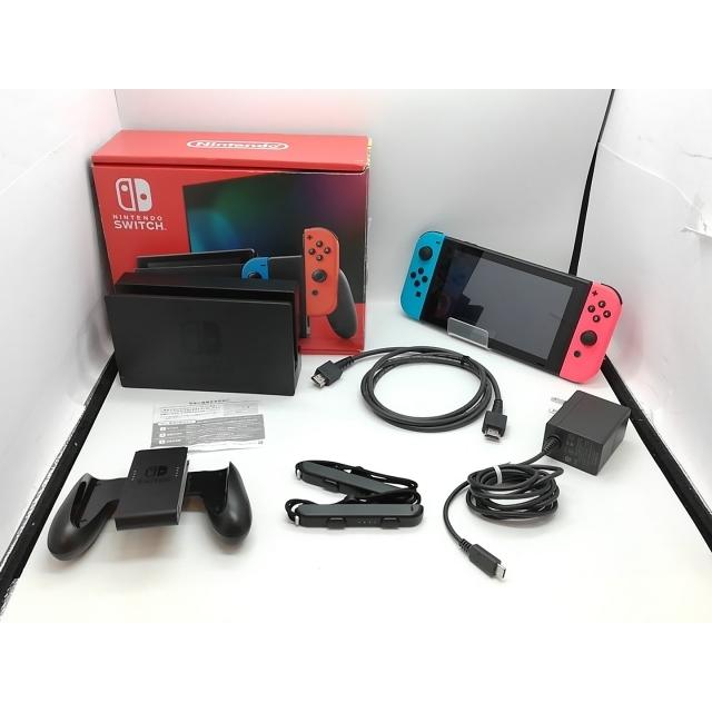中古】Nintendo Switch 本体 Joy-Con(L) ネオンブルー/(R) ネオン