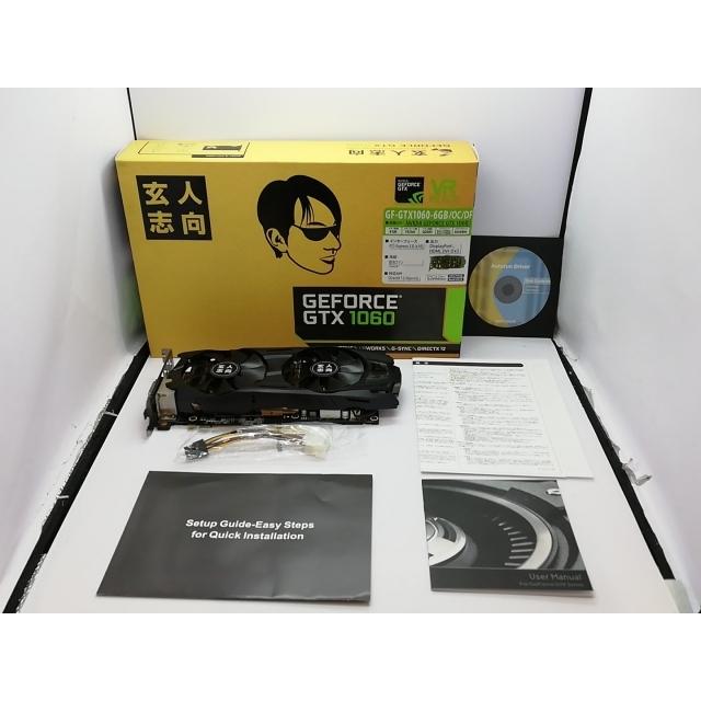 中古】玄人志向 GF-GTX1060-6GB/OC/DF GTX1060/6GB(GDDR5)/PCI-E【立川
