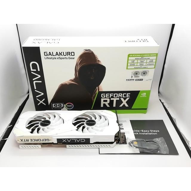 中古】玄人志向 GK-RTX3060-E12GB/OC/WHITE RTX3060/12GB(GDDR6)/PCI-E