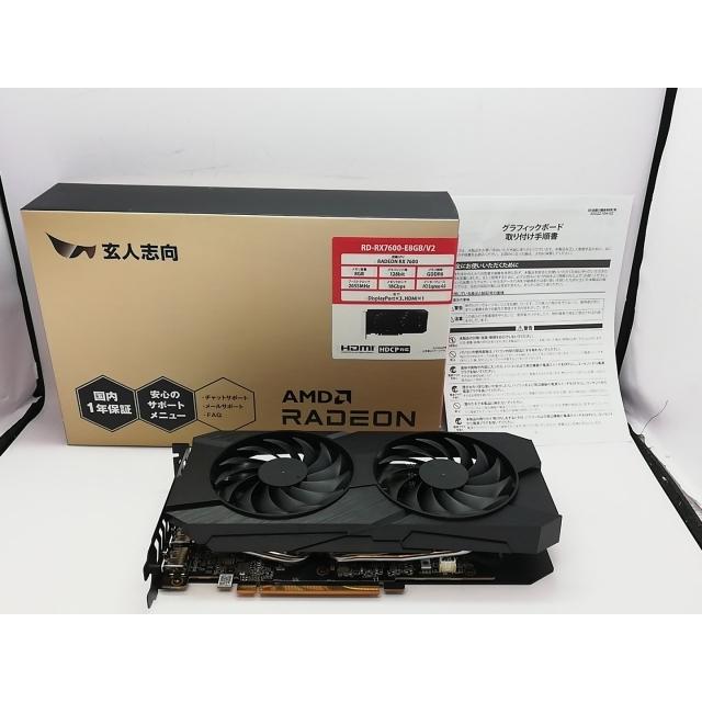 中古】玄人志向 RD-RX7600-E8GB/V2 RX7600/8G【立川フロム中武】保証