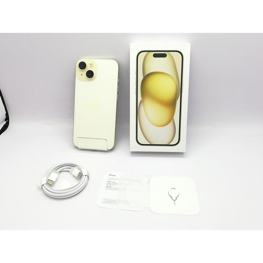 中古】Apple 国内版 【SIMフリー】 iPhone 15 128GB イエロー MTMK3J/A