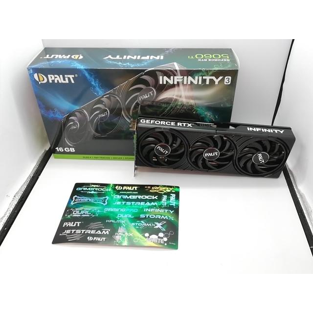 中古】Palit GeForce RTX 5060 Ti Infinity 3 16GB(NE7506T019T1
