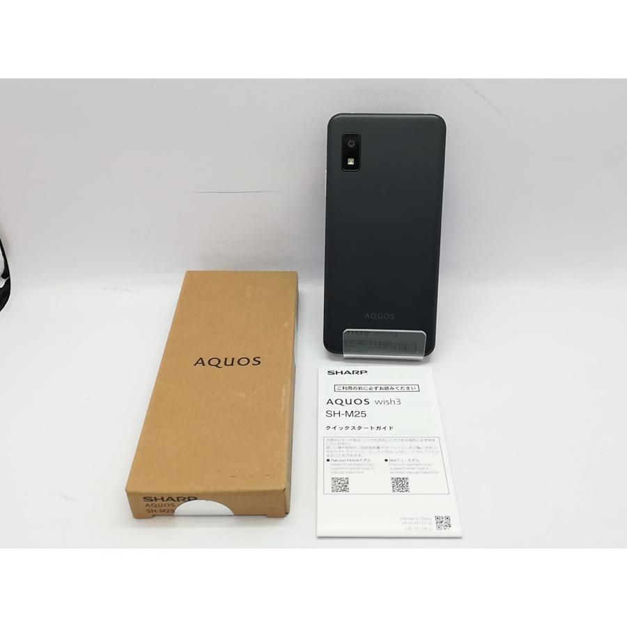 中古】SHARP 楽天モバイル 【SIMフリー】 AQUOS wish3 ブラック 4GB