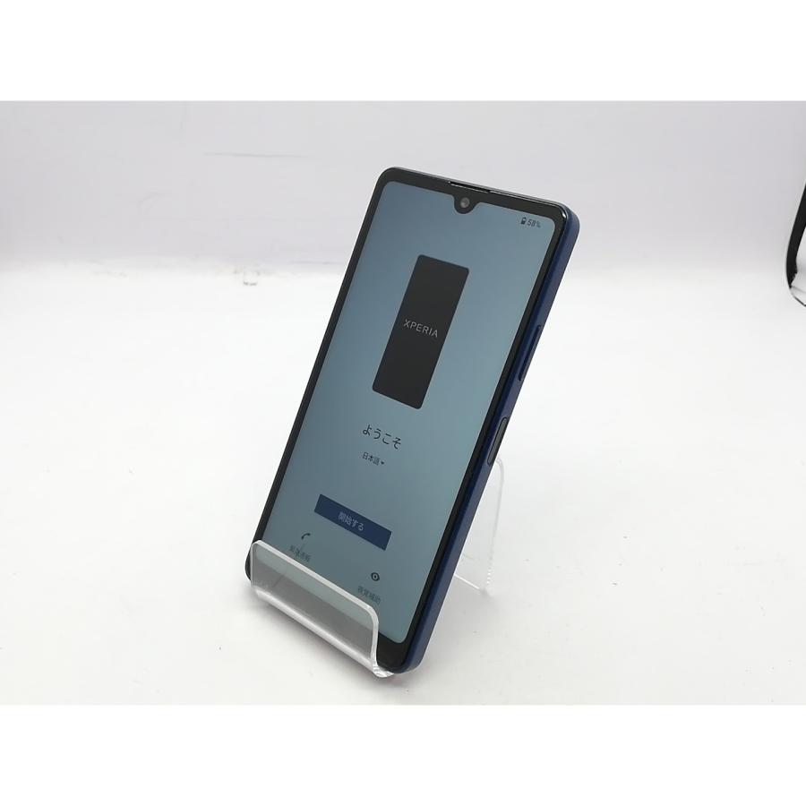 中古】SONY au 【SIMフリー】 Xperia Ace III ブルー 4GB 64GB SOG08
