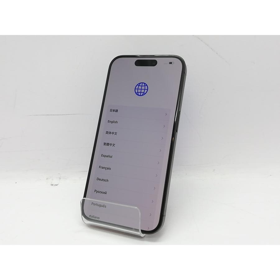 【中古】Apple SoftBank 【SIMフリー】 iPhone 15 Pro 256GB ブラックチタニウム MTUC3J/A【立川フロム中武】保証期間１ヶ月【ランクA】の画像