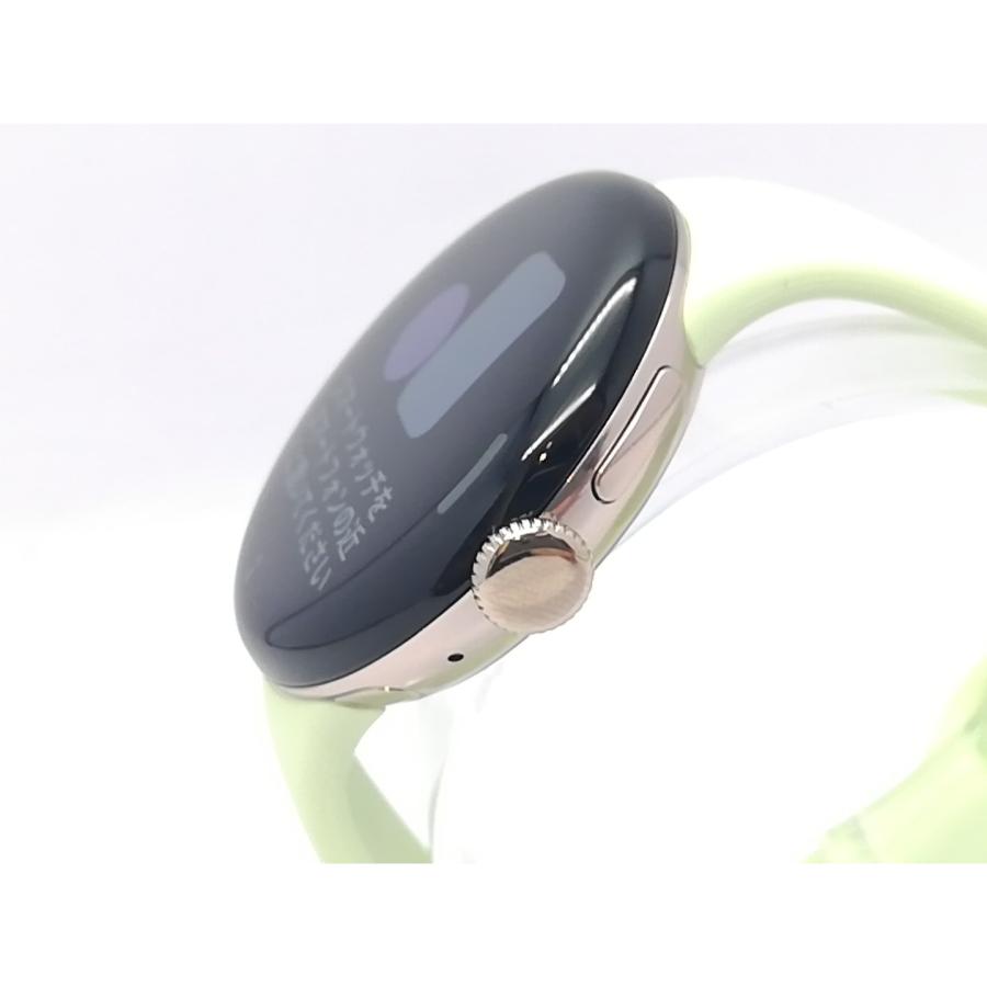 【中古】Google Pixel Watch4 Wi-Fiモデル 41mm Champagne Gold アルミケース/Lemongrass アクティブ バンド【立川フロム中武】保証期間１ヶ月【ランクA】の画像