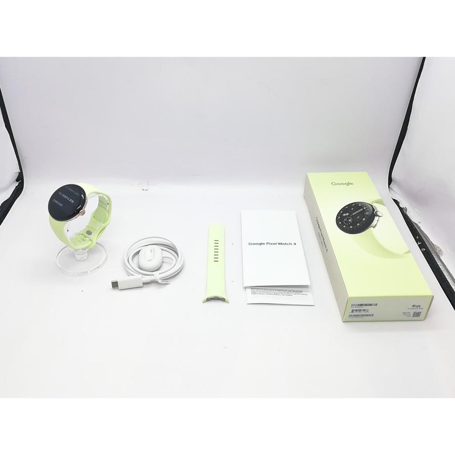 【中古】Google Pixel Watch4 Wi-Fiモデル 41mm Champagne Gold アルミケース/Lemongrass アクティブ バンド【立川フロム中武】保証期間１ヶ月【ランクA】の画像