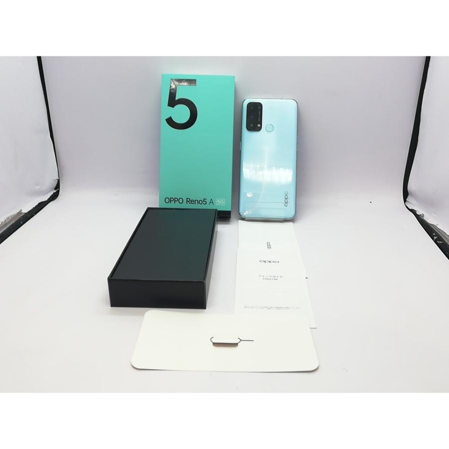 中古】Oppo 国内版 【SIMフリー】 OPPO Reno5 A アイスブルー 6GB