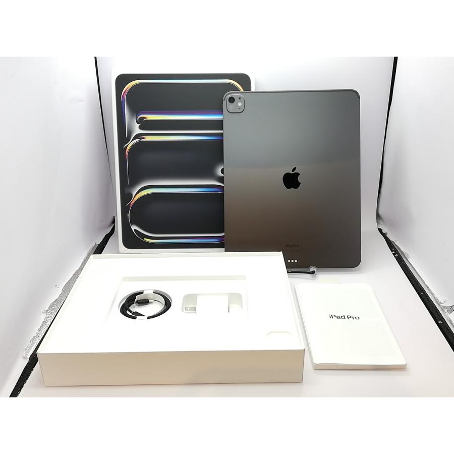 【中古】Apple 【Wi-Fi】 13インチ iPad Pro（M4/2024） 256GB スペースブラック 標準ガラス MVX23J/A【立川フロム中武】保証期間１ヶ月【ランクA】の画像