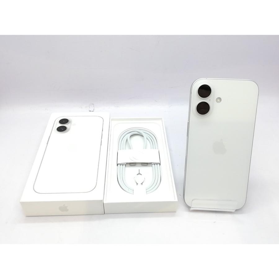 【中古】Apple 国内版 【SIMフリー】 iPhone 16 128GB ホワイト MYDR3J/A【立川フロム中武】保証期間１ヶ月【ランクA】の画像