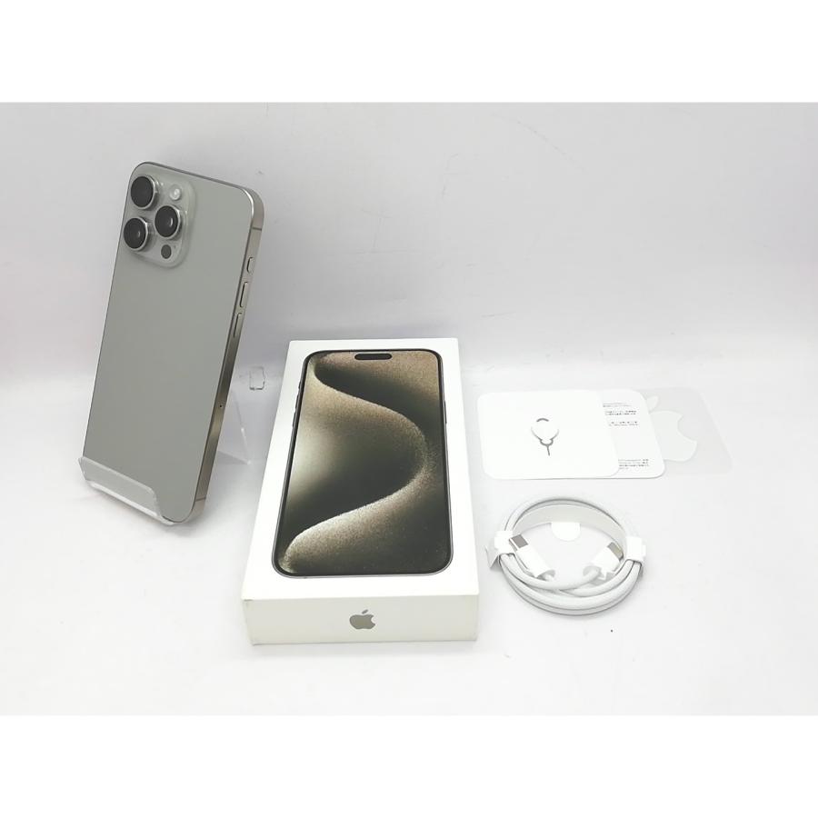 【中古】Apple SoftBank 【SIMフリー】 iPhone 15 Pro Max 256GB ナチュラルチタニウム MU6R3J/A【大阪本店】保証期間１ヶ月【ランクA】の画像
