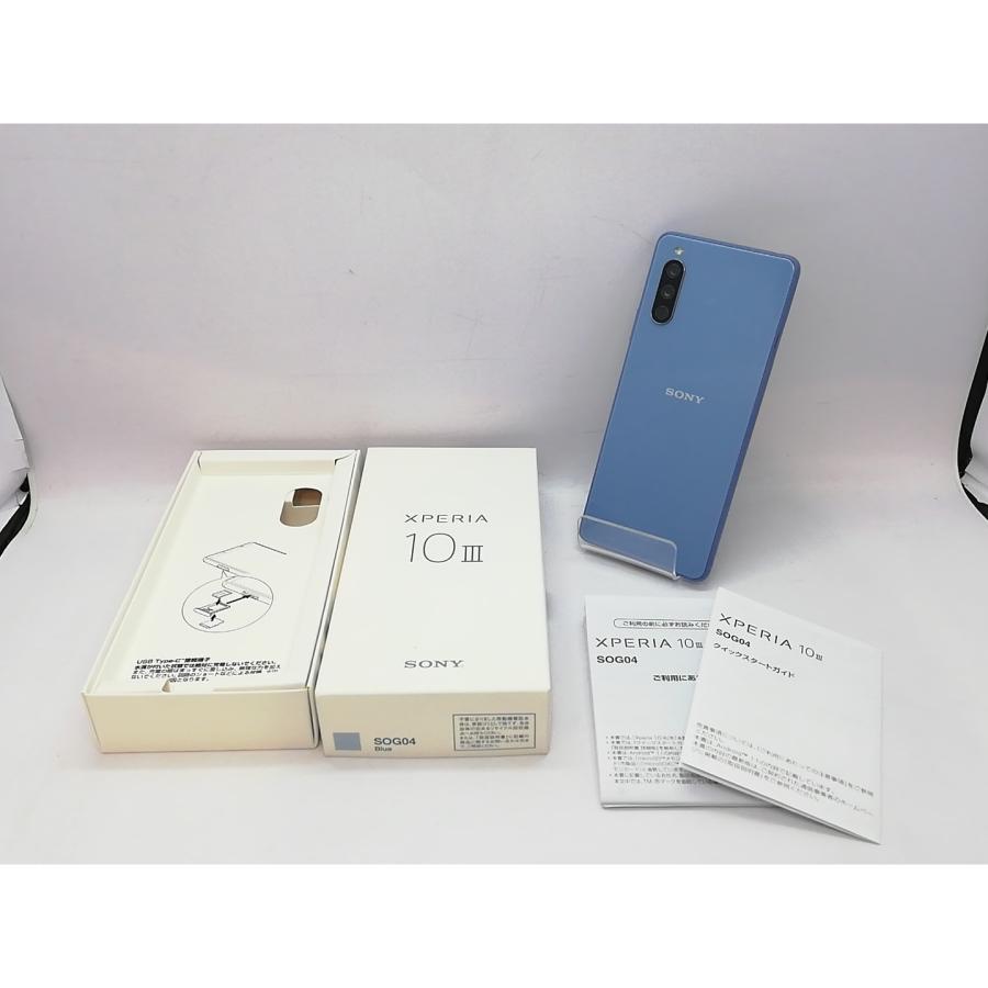 SONY Xperia10 iii 128GB SIMロック解除済み 中古】SONY au 【SIMロック解除済み】 Xperia 10 III ブルー 6GB 128GB