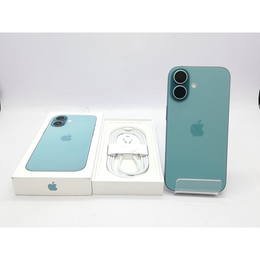 【中古】Apple 国内版 【SIMフリー】 iPhone 16 128GB ティール MYDV3J/A【立川フロム中武】保証期間１ヶ月【ランクA】の画像