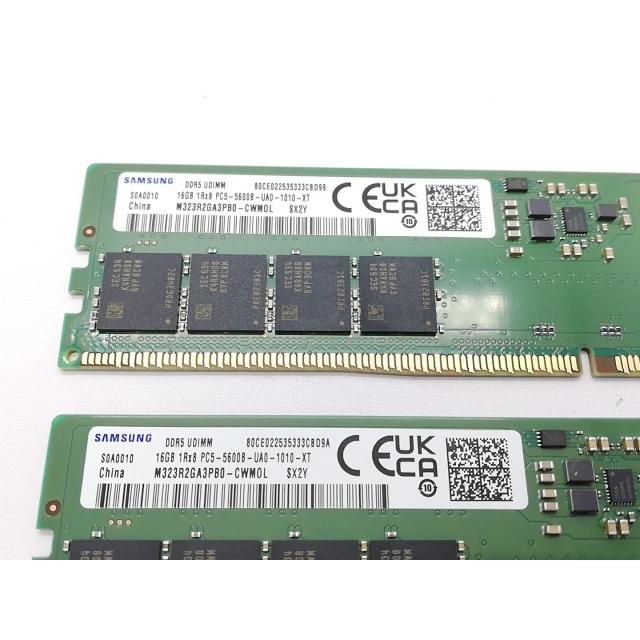 中古】DDR5 16GB 2枚組（合計32GB） DDR5-5600(PC5-44800