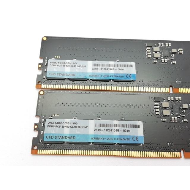 中古】DDR5 16GB 2枚組（合計32GB） DDR5-4800(PC5-38400