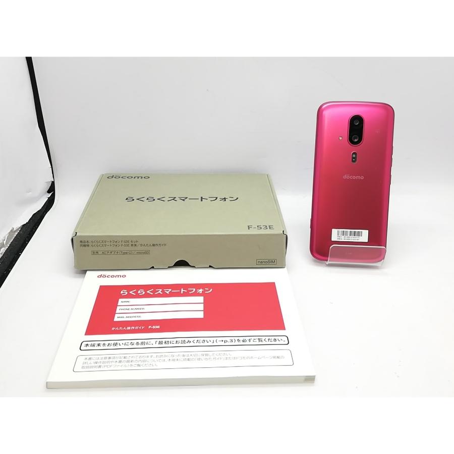中古】FCNT docomo 【SIMフリー】 らくらくスマートフォン ピンク 4GB