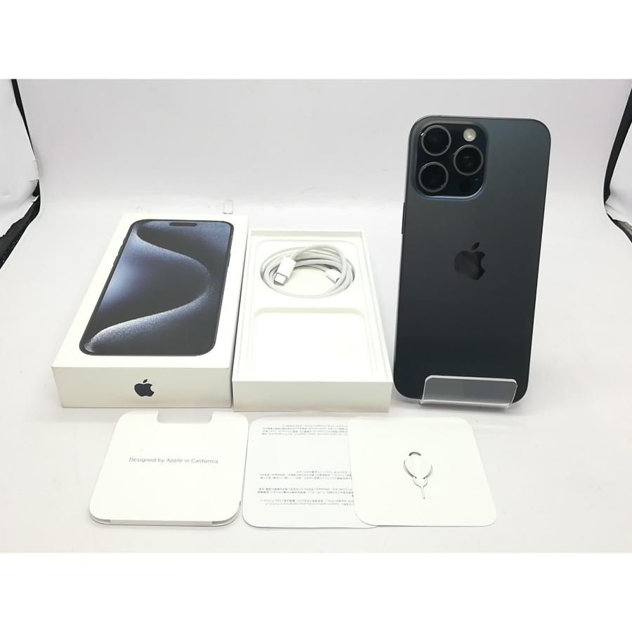 【中古】Apple au 【SIMフリー】 iPhone 15 Pro Max 256GB ブルーチタニウム MU6T3J/A【新宿】保証期間１ヶ月【ランクA】の画像