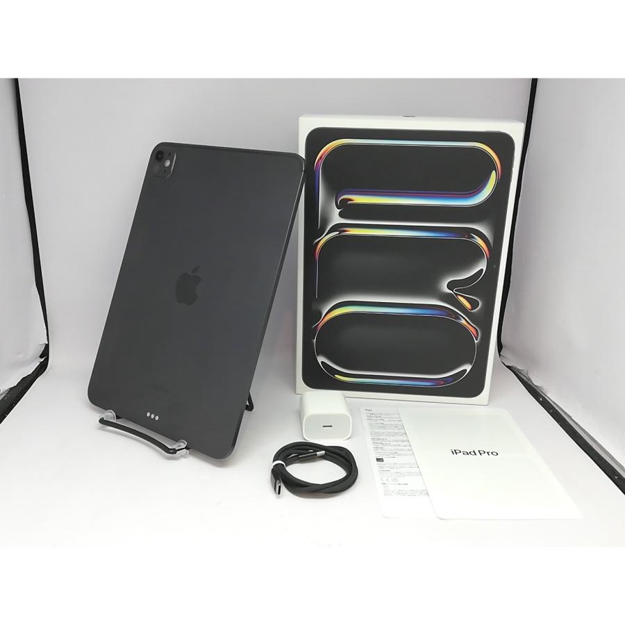 【中古】Apple 【Wi-Fi】 11インチ iPad Pro（M4/2024） 256GB スペースブラック 標準ガラス MVV83J/A【立川フロム中武】保証期間１ヶ月【ランクA】の画像