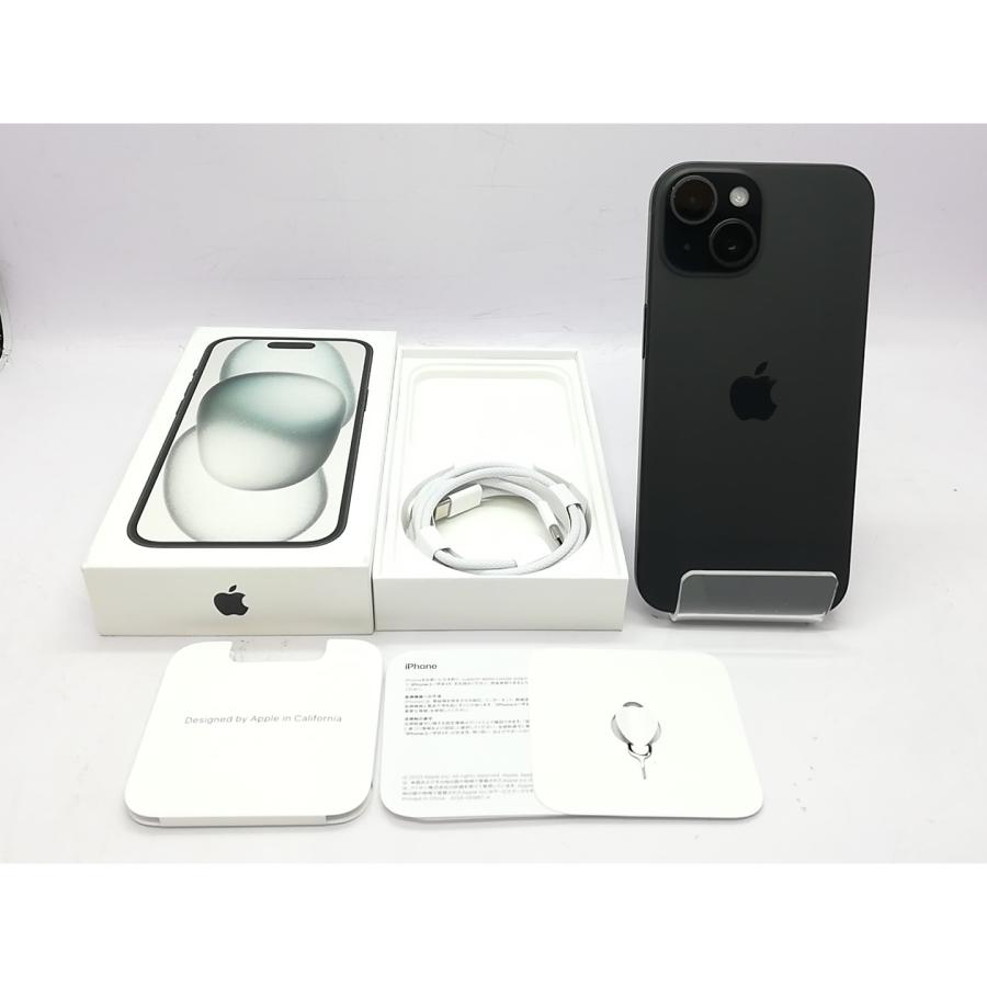 【中古】Apple 国内版 【SIMフリー】 iPhone 15 128GB ブラック MTMH3J/A【立川フロム中武】保証期間１ヶ月【ランクA】の画像