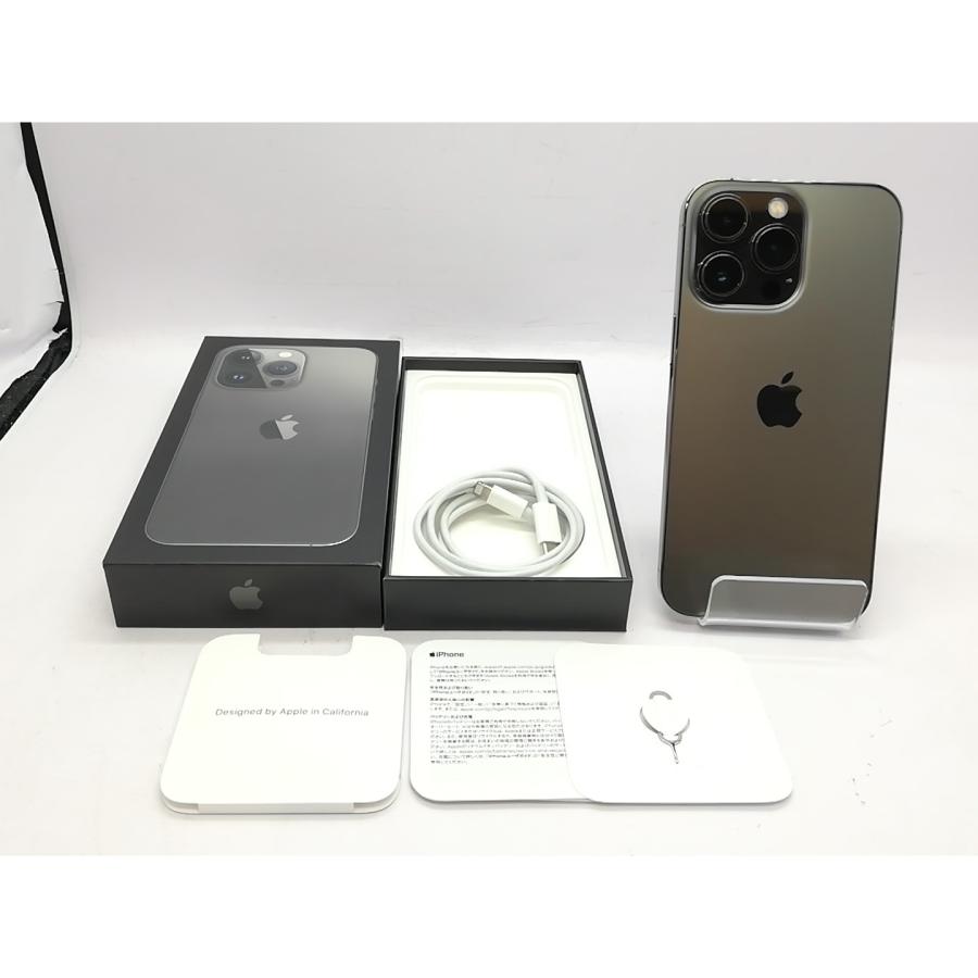 【中古】Apple SoftBank 【SIMフリー】 iPhone 13 Pro 256GB グラファイト MLUN3J/A【立川フロム中武】保証期間１ヶ月【ランクA】の画像