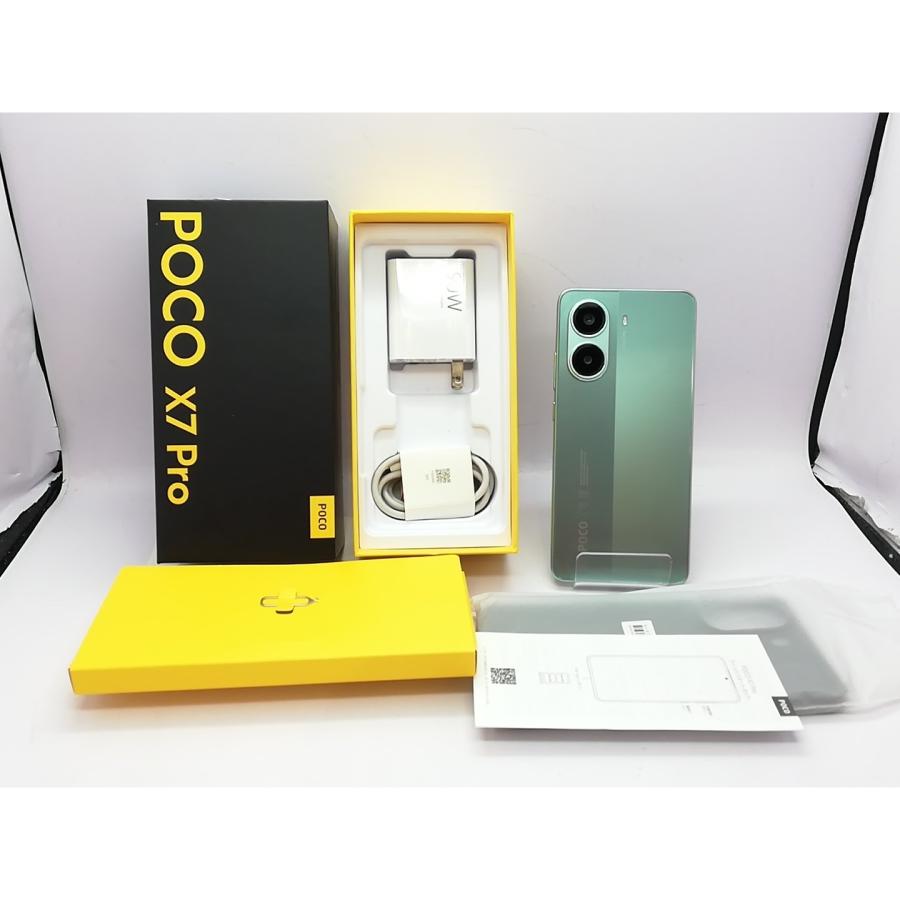 中古】Xiaomi 【SIMフリー】 Poco X7 Pro グリーン 8GB 256GB【仙台