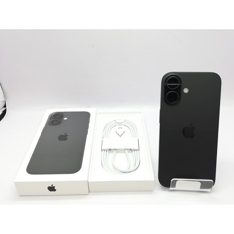 【未使用】Apple 国内版 【SIMフリー】 iPhone 16 128GB ブラック MYDQ3J/A【立川フロム中武】保証期間３ヶ月の画像
