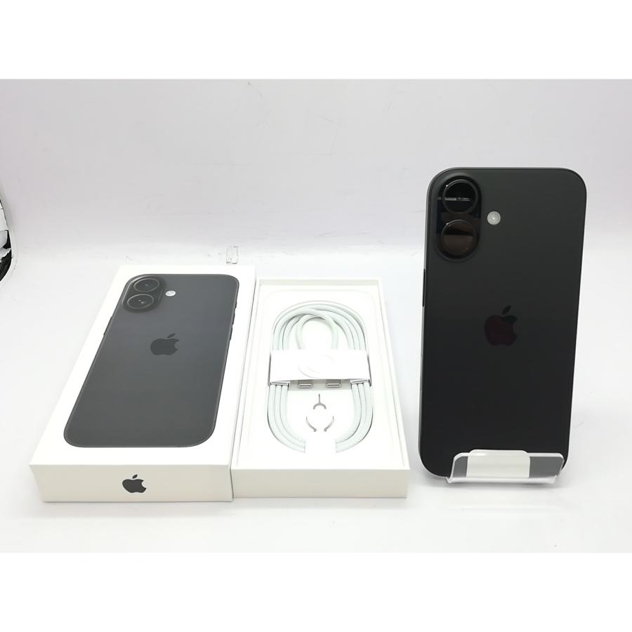 【未使用】Apple 国内版 【SIMフリー】 iPhone 16 128GB ブラック MYDQ3J/A【立川フロム中武】保証期間３ヶ月の画像