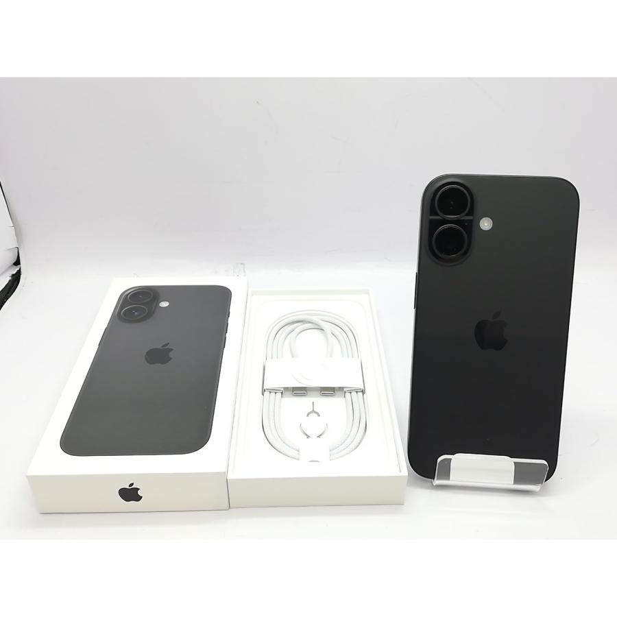 【未使用】Apple 国内版 【SIMフリー】 iPhone 16 128GB ブラック MYDQ3J/A【立川フロム中武】保証期間３ヶ月の画像
