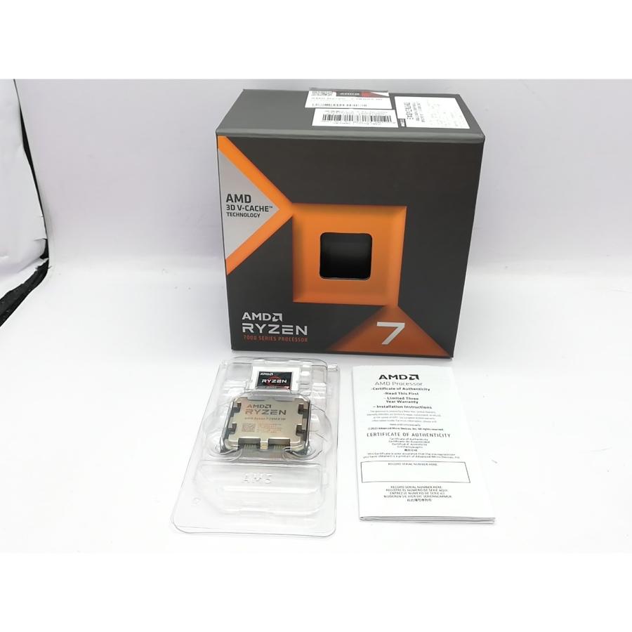 【中古】AMD Ryzen 7 7800X3D (4.2GHz/TC:5GHz) BOX AM5/8C/16T/L3 96MB/Radeon Graphics/TDP 120W【立川フロム中武】言いはなつ継続期間１週