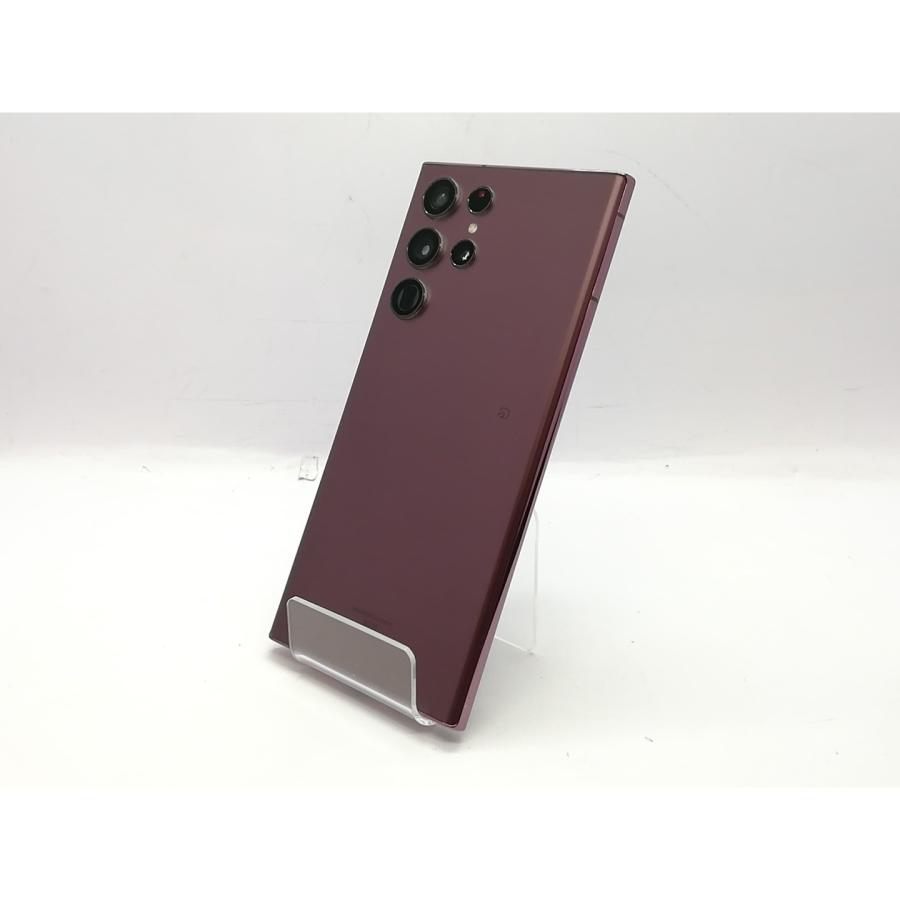 中古】SAMSUNG au 【SIMフリー】 Galaxy S22 Ultra バーガンディ 12GB