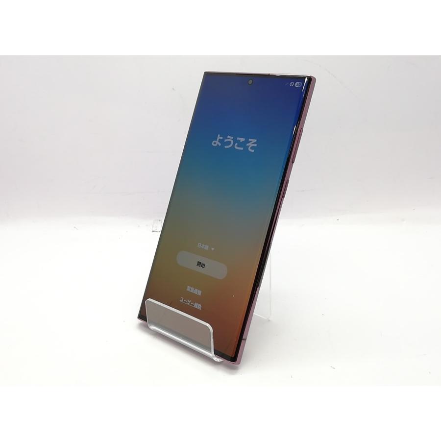 中古】SAMSUNG au 【SIMフリー】 Galaxy S22 Ultra バーガンディ 12GB