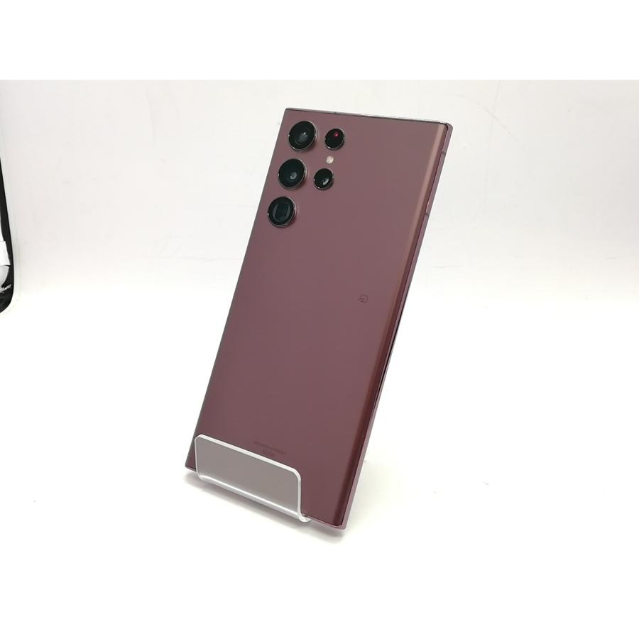 中古】SAMSUNG au 【SIMフリー】 Galaxy S22 Ultra バーガンディ 12GB