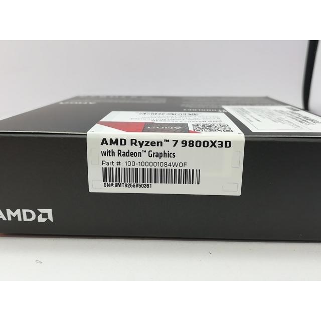 未使用】AMD Ryzen 7 9800X3D (4.7GHz/TC:5.2GHz) BOX AM5/8C/16T/L3