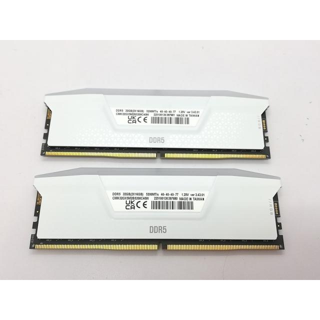 中古】DDR5 16GB 2枚組（合計32GB） DDR5-5200(PC5-41600
