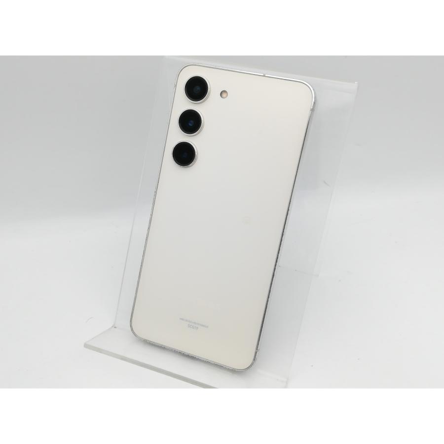 中古】SAMSUNG au 【SIMフリー】 Galaxy S23 クリーム 8GB 256GB SCG19
