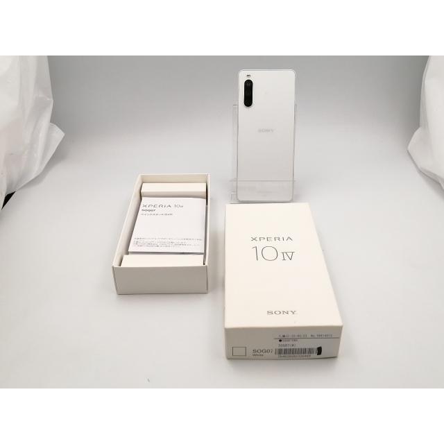 中古】SONY au 【SIMフリー】 Xperia 10 IV ホワイト 6GB 128GB SOG07