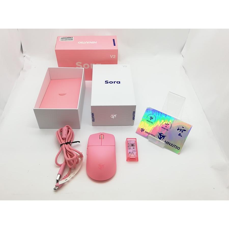 中古】Ninjutso Sora V2 Wireless Gaming Mouse pink ピンク【新宿東口