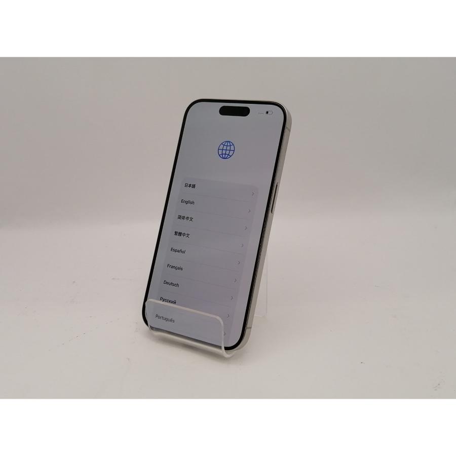 【中古】Apple 国内版 【SIMフリー】 iPhone 15 Pro 256GB ホワイトチタニウム MTUD3J/A【新宿東口】保証期間１ヶ月【ランクC】の画像