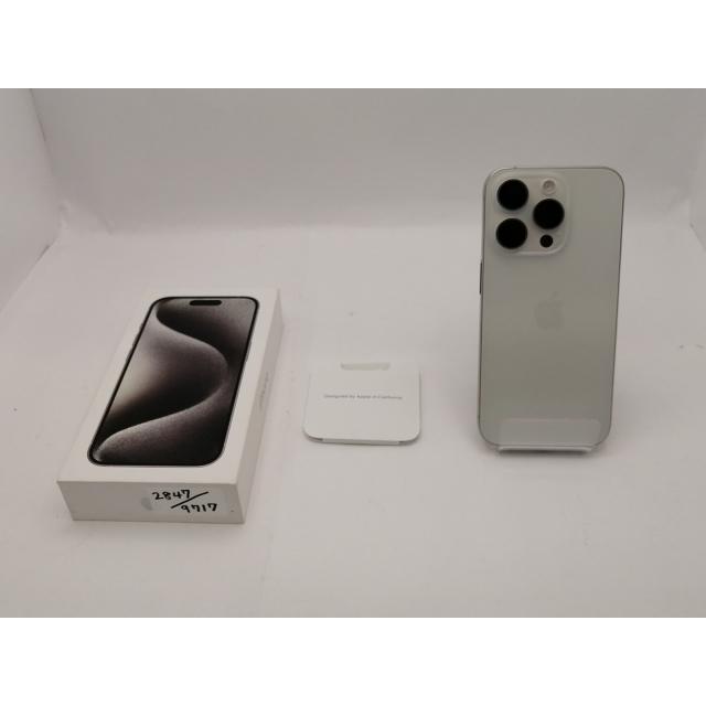 【中古】Apple 国内版 【SIMフリー】 iPhone 15 Pro 256GB ホワイトチタニウム MTUD3J/A【新宿東口】保証期間１ヶ月【ランクC】の画像