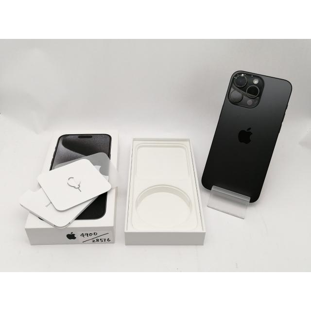 【中古】Apple 国内版 【SIMフリー】 iPhone 15 Pro Max 512GB ブラックチタニウム MU6U3J/A【新宿東口】保証期間１ヶ月【ランクC】の画像