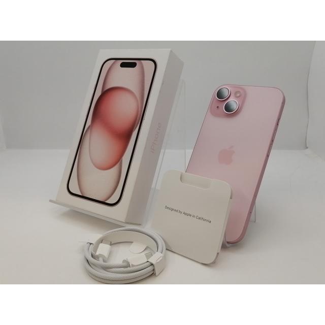 【中古】Apple SoftBank 【SIMフリー】 iPhone 15 512GB ピンク MTMV3J/A【新宿東口】保証期間１ヶ月【ランクC】の画像