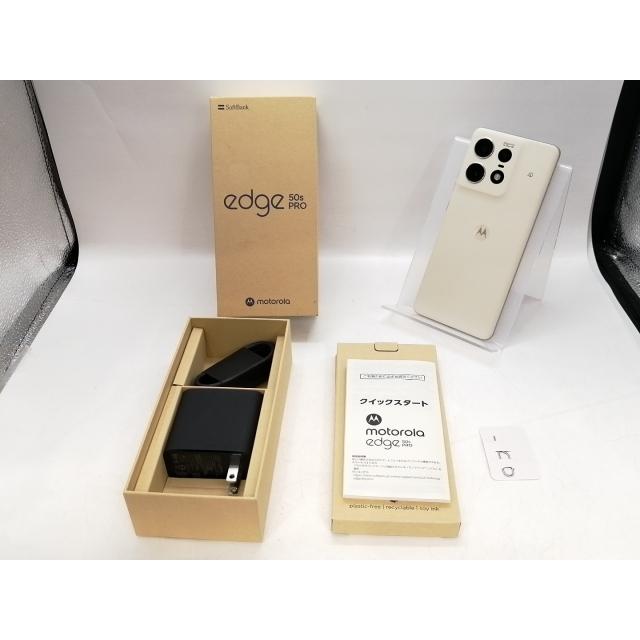 新品 simfree motorola edge 50s proクリーム MOTOROLA motorola edge 50s pro SoftBank [バニラクリーム