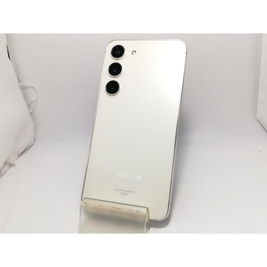 中古】SAMSUNG au 【SIMフリー】 Galaxy S23 クリーム 8GB 256GB SCG19