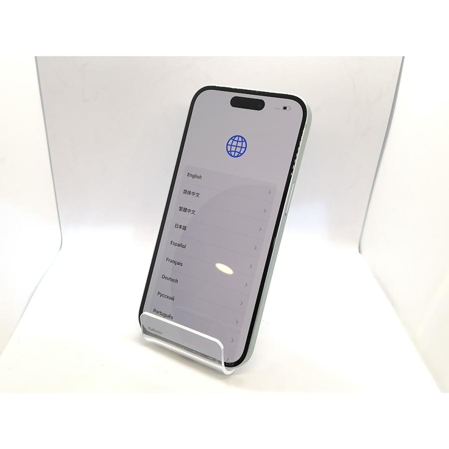 【中古】Apple 国内版 【SIMフリー】 iPhone 15 256GB グリーン MTMT3J/A【高崎モントレー】保証期間１ヶ月【ランクA】の画像