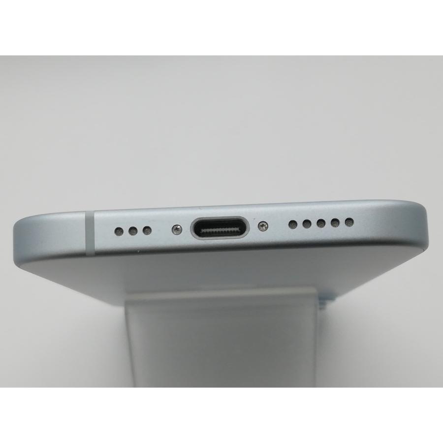 【中古】Apple au 【SIMフリー】 iPhone 15 128GB ブルー MTML3J/A【新橋烏森通り】保証期間１ヶ月【ランクA】の画像