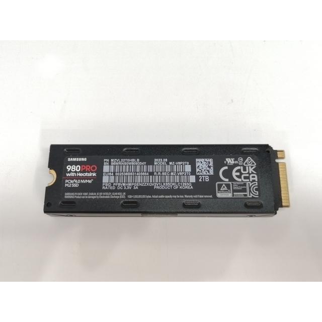 中古】SAMSUNG 980 PRO with Heatsink(MZ-V8P2T0C/IT) 2TB/M.2 2280