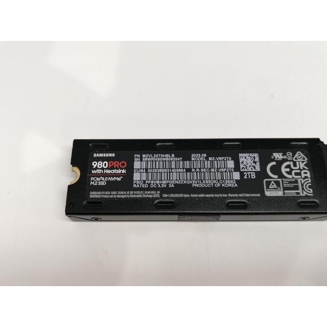 中古】SAMSUNG 980 PRO with Heatsink(MZ-V8P2T0C/IT) 2TB/M.2 2280