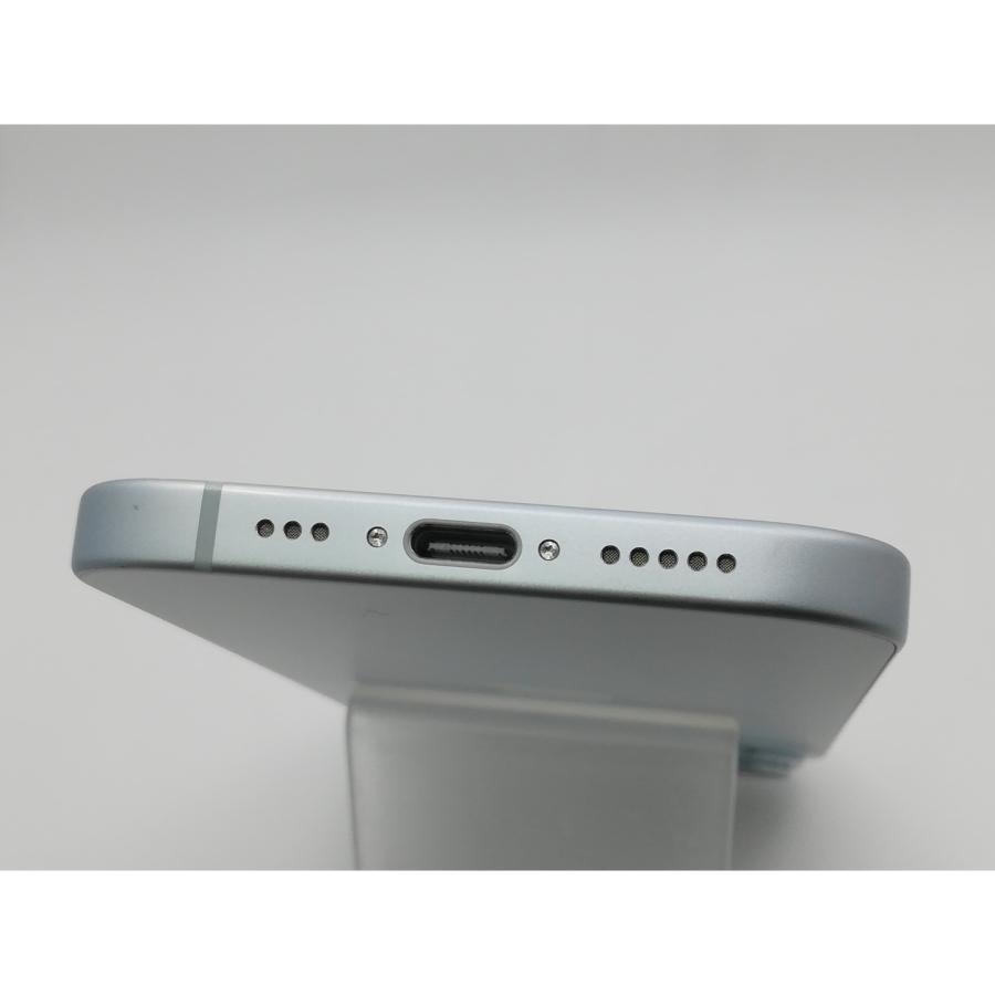 【中古】Apple au 【SIMフリー】 iPhone 15 128GB ブルー MTML3J/A【新橋烏森通り】保証期間１ヶ月【ランクA】の画像