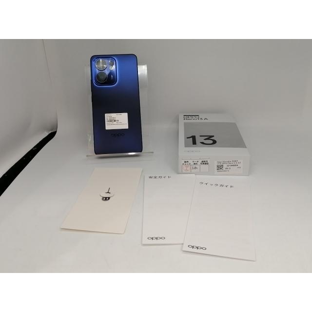 【中古】Oppo UQmobile 【SIMフリー】 OPPO Reno13 A ルミナスネイビー 8GB 128GB OPG05【東池袋1丁目】保証期間１ヶ月【ランクA】の画像