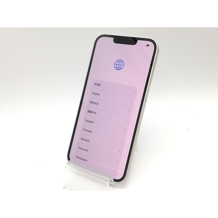 【中古】Apple au 【SIMフリー】 iPhone 14 128GB スターライト MPUQ3J/A【府中ル・シーニュ】保証期間１ヶ月【ランクA】の画像